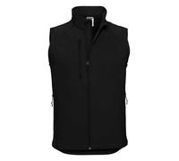 RUSSELL Smanicato MEN'S SOFTSHELL GILET Giubbotto Uomo Antivento Softshell Tasca