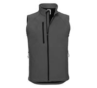 RUSSELL Smanicato MEN'S SOFTSHELL GILET Giubbotto Uomo Antivento Softshell Tasca