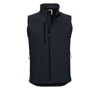 RUSSELL Smanicato MEN'S SOFTSHELL GILET Giubbotto Uomo Antivento Softshell Tasca