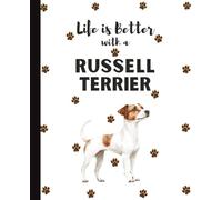 Russell Terrier Notebook: Cute Dogs Lover Journal Diary for Writing, Notes, Thoughts, and Daily Reflections | Perfect Gift for Dog Moms, Dads, Students, Teens, Kids, Pet Owners, Puppy Lovers, Adults