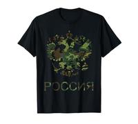 Russia Camouflage Russo Eagle Camo UdSSR CCCP Militare Maglietta