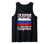 Russia Flag Proud Elegant Russian Boyfriend Girlfriend Canotta