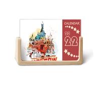 Russia Moscow Basil's Cathedral 2022 - Calendario da tavolo per 12 mesi