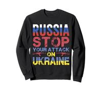 Russia Stop Your Attack on Ucraina Peace For Ucraina Felpa