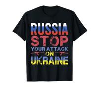 Russia Stop Your Attack on Ukraine Peace For Ukraine Maglietta