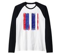 Russia Tailandia Mezza Bandiera Russo Thai Roots Maglia con Maniche Raglan