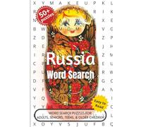 Russia Word Search Puzzle Book: Word searches with easy-to-read print about Russia, the Soviet Union, Moscow, and More. 6x9 inches, 110 pages. 50+ puzzles… Gift for Vacations, Holidays and Free Times.