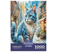 Russian Blue 1000 Pezzi Animal Puzzle Giocattoli Divertente Gioco Per Decorazione Per La Casa Per Adulti Regalo Educativo 38x26cm/1000pcs