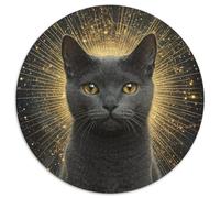 Russian Blue 1000 Pieces Round Puzzle Jigsaw Birthday Gift Intellectual Puzzle Per La Decorazione Delle Pareti For Children 1000pcs (67.5x67.5cm)