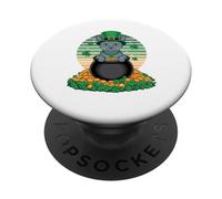 Russian Blue Cat St Patricks Day Russian Blues Maltese PopSockets PopGrip Adesivo