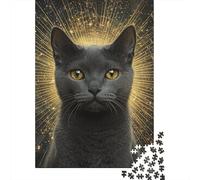 Russian Blue Jigsaw Puzzle Impossibili 1000Pcs Decorazione Per La Casa. Giochi Rilassamento E Intelligence Per Adulti E Ragazzi Da 14 Anni 1000pcs (75x50cm)