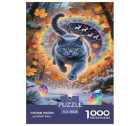 Russian Blue Jigsaw Puzzle Impossible 1000Pcs Decorazione Per La Casa. Rilassamento E Intelligence Per Adulti E Bambini Da 12 Anni 38x26cm/1000pcs