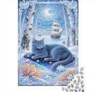 Russian Blue Puzzle Sfidare 1000 Pezzi Adulti E Ragazzi ArtePuzzle Decorazione Della Casa Idea Regalo Uomo E Donna 1000pcs (75x50cm)