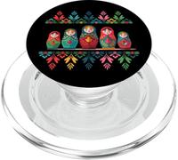 Russian Matryoshka Babushka Flowers Nesting Dolls PopSockets PopGrip per MagSafe