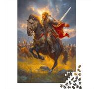 Russian Slav Warrior Puzzle 1000 Pezzi Per Adulti Horseman on Horseback Puzzle Rilassamento Per Lei O Lui Idea Regalo Qualità Premium Multicolore Collezione Challenge Art Collection 1000pcs (75x50cm)