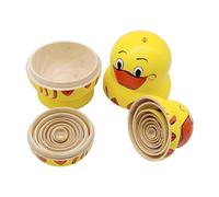 Russian Stacking Dolls - 10pcs Basswood | Yellow Duck Nesting Figurines