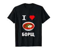 Russo cibo barbabietola zuppa I love Borsch Maglietta