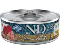 Farmina Cat N&D Natural con Tonno e Pollo - Farmina Cat N&D Natural con Tonno e Pollo - Lattina da 70 Gr - CONFEZIONE RISPARMIO