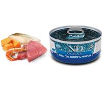 russo mangimi N&D Cat Ocean Codfish & Shrimps & Pumpkin Kitten 80 G