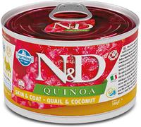 russo mangimi spa N&d dog quinoa skin & coat quail & coconut 140 g
