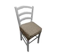 Russo Tessuti 6 Cuscini Coprisedia Cuore Pois Lucy Elastico Cucina Vari Colori-Beige