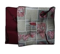 Russo Tessuti 6 Cuscini Sedie Cucina Coprisedia Imbottiti Cuore Allungato Laccetti Vari Colori-Bordeaux