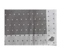 Russo Tessuti Centrotavola Centro Copritavola Cuore Pois 90x90 cm Vari Colori-Grigio