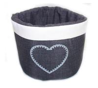 Russo Tessuti Centrotavola Contenitore Porta cialde Zucchero Caffe' Oggetti Cucina Cuori LUCY-Nero