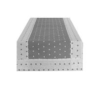Russo Tessuti Centrotavola Runner Striscia Tavolo Fantasy Lucy Cuori Piccoli Pois Cucina Casa-Grigio