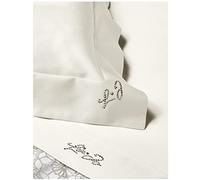 Russo Tessuti Completo Lenzuola Rasatello Cotone Matrimoniale Luce Strass Liu Jo Cristal LiuJo-Avorio