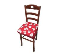 Russo Tessuti Coppia Cuscini SEDIE con Elastico Sfoderabili Coprisedia Stampa Fiocco Fiocchetti-Bordeaux