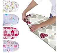 Russo Tessuti Copriasse Telo Copri ASSE da Stiro Mollettone Elastico 60x140 Fantasie Assortite