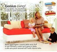 Russo Tessuti Copridivano senza Spalliera Copriletto Singolo Antimacchia GENIUS LIVING 4D Singolo Tortora 1019