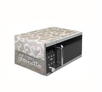 Russo Tessuti COPRIFORNETTO Telo Micronde FORNETTO Porta MESTOLI Oggetti Linee Curve GHIRIGORI-Beige