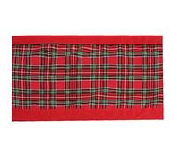 Russo Tessuti Copriforno Coprifornello Natale Natalizio Cucina Scozzese Tartan Rosso Country-Coprifornello