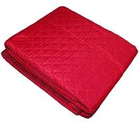 Russo Tessuti Copriletto Trapuntato Primaverile TRAPUNTINO Bicolore Letto Singolo 1 Piazza -Bordeaux