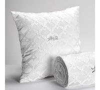 Russo Tessuti Cuscino Decorativo Chain of Hearts Cuori Arredo Casa LIUJO Liu Jo Strass 40X40-Bianco