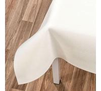 Russo Tessuti Mollettone Tavolo Tovaglia Copritavolo Panno Gommato Antimacchia Tappeto Gioco-Bianco-140x320