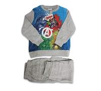 Russo Tessuti Pigiama Lungo Tuta Baby Bambino Avengers Caldo Cotone Vari Colori-Grigio-4 Anni