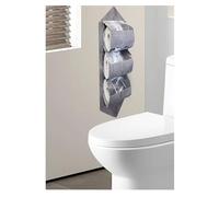 Russo Tessuti Porta Rotolo Carta Igienica Piuma Sfumata Organizer Bagno Accessorio Sofì Beige
