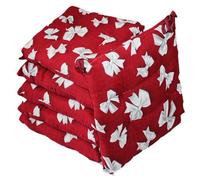 Russo Tessuti Set 6 Cuscini SEDIE con Laccetti Imbottiti Coprisedie Fiocco Vastisedie Fiocchi -Bordeaux