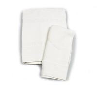 Russo Tessuti Set Asciugamani 1+1 Spugna Cotone Viso Ospite RICAMABILI Fascia Aida Punto Croce-Panna