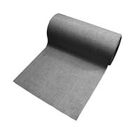 Russo Tessuti Tappeto Guida Passatoia Zerbino Antiscivolo Metraggio Tinta Unita Melange-Grigio-50x180