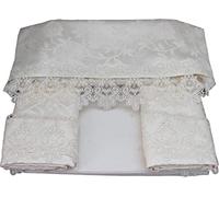 Russo Tessuti Tenda Tende 6 Pezzi Renato Balestra Noemi Panna Raso Macrame' Shantung Corredo