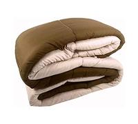 Russo Tessuti Trapunta Piumone Invernale Singolo Matrimoniale Bicolor Doubleface Microfibra-Marrone-Singolo