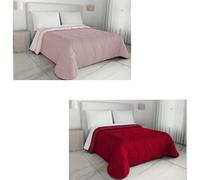 Russo Tessuti Trapunta Piumone Letto Matrimoniale Double Face Laura Blasi Boa Onde 1 Piazza e Mezza Grigio