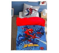 Russo Tessuti Trapunta Piumone Letto Singolo 1 Piazza Spiderman Ragnatela Uomo Ragno Rosso Blu