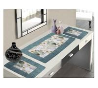 Russo Tessuti Tris Centri Centrini Centro Runner Home Decor Consolle Foglie Oro Ginevra Tris Verde