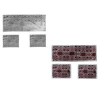 Russo Tessuti Tris Centri Centrini Runner Katia Strass Brillantini Jacquard Vari Colori Singolo Tortora