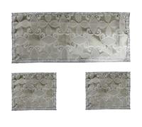 Russo Tessuti Tris Centri Centrini Runner Katia Strass Brillantini Jacquard Vari Colori-Tortora